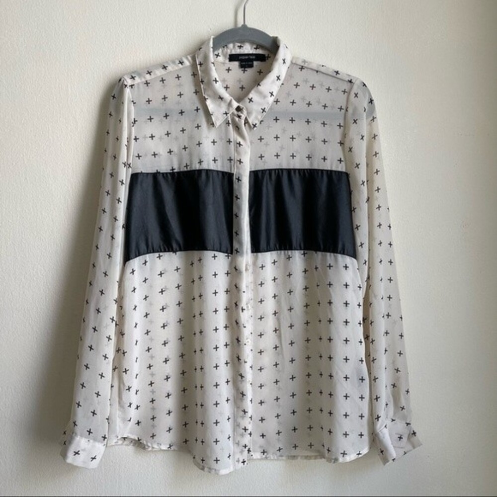 Paper Tee Milky Botton Up Shirt - L